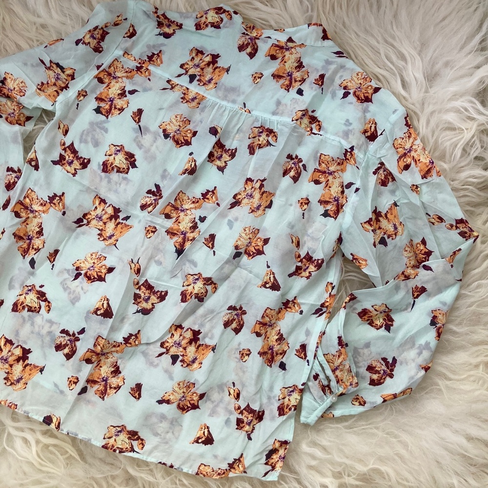 A.L.C. Shira Floral Print Mock Neck Blouse - Picture 10 of 13